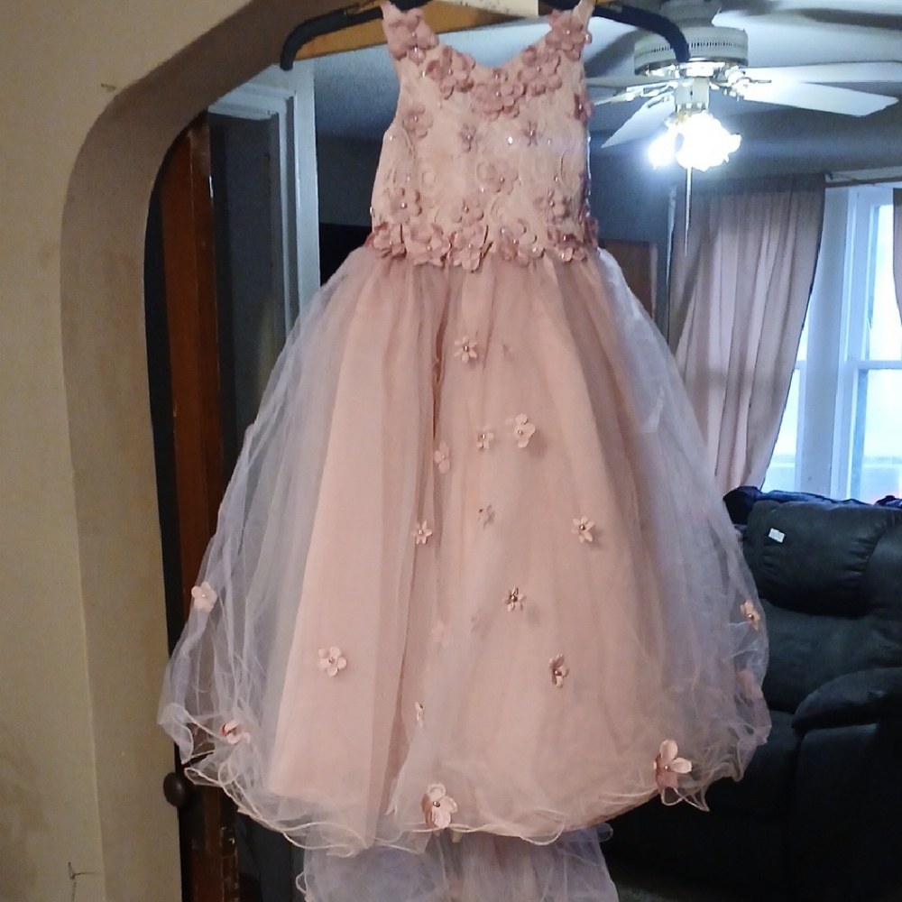 Pink Spaghetti Strap Sleeveless Formal Sundress